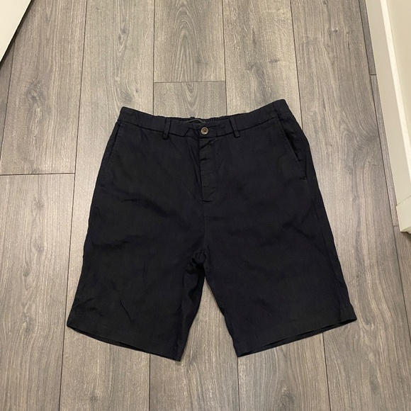 Vince Linen Blend Black Shorts Size 36 - Picture 2 of 10